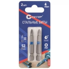 Биты стальные, 2 шт., CUTOP Profi, PZ1, 50 мм CUTOP 83-344