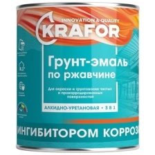 Грунт- эмаль ПО ржавчине белая 5,5 КГ (4) "KRAFOR"